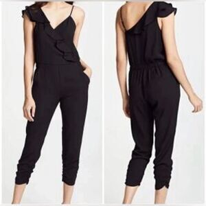 Parker Elegant Black Ruffle Jumpsuit, US2